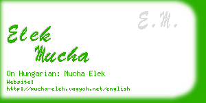 elek mucha business card